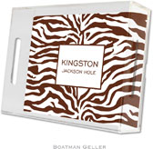 Boatman Geller - Create-Your-Own Personalized Lucite Trays (Zebra Chocolate - Small)