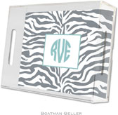 Boatman Geller - Create-Your-Own Personalized Lucite Trays (Zebra Gray - Small)