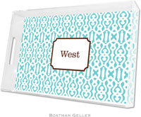 Boatman Geller - Create-Your-Own Personalized Lucite Trays (Cameron Teal - Large)