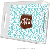 Boatman Geller - Create-Your-Own Personalized Lucite Trays (Cameron Teal Preset - Small)