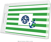Boatman Geller Lucite Trays - Stripe Anchor (Large - Panel)