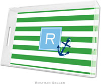 Boatman Geller Lucite Trays - Stripe Anchor (Large - Pre-Set)