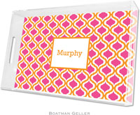Boatman Geller Lucite Trays - Kate Tangerine & Raspberry (Large - Panel)