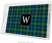 Boatman Geller Lucite Trays - Black Watch Plaid (Large - Pre-Set)