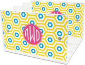 Dabney Lee Personalized Lucite Letter Trays - Happy Hexagon