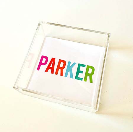 My Name Mini Square Acrylic Tray by Evy Jacob