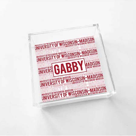 University Bold Mini Square Acrylic Tray by Evy Jacob