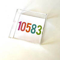 Zip Code Luxe Mini Square Acrylic Tray by Evy Jacob