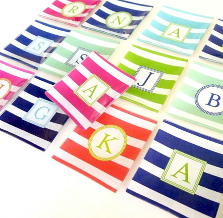Initial Stripe Mini Glass Tray Initial Stripe Mini Glass Tray