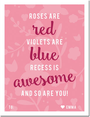 Chatsworth - Tiny Valentine's Day Cards (Red, Blue & Awesome)