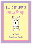 Valentine's Day Exchange Cards by Kelly Hughes Designs (Llama)