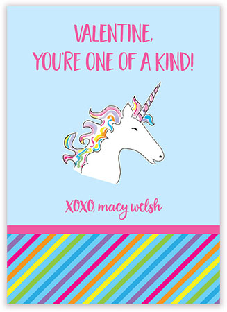 Valentine's Day Exchange Cards by Kelly Hughes Designs (Unicorn) Valentine's Day Exchange Cards by Kelly Hughes Designs (Unicorn)