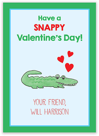 Valentine's Day Exchange Cards by Kelly Hughes Designs (Alligator) Valentine's Day Exchange Cards by Kelly Hughes Designs (Alligator)