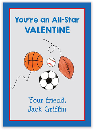 Valentine's Day Exchange Cards by Kelly Hughes Designs (Sportsfan) Valentine's Day Exchange Cards by Kelly Hughes Designs (Sportsfan)