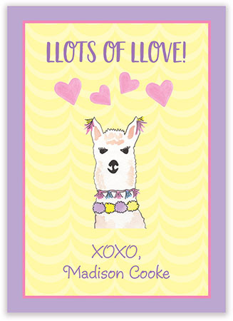 Valentine's Day Exchange Cards by Kelly Hughes Designs (Llama) Valentine's Day Exchange Cards by Kelly Hughes Designs (Llama)