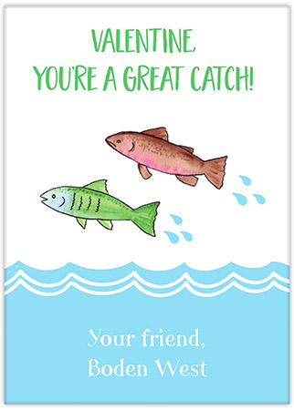 Valentine's Day Exchange Cards by Kelly Hughes Designs (Great Catch) Valentine's Day Exchange Cards by Kelly Hughes Designs (Great Catch)