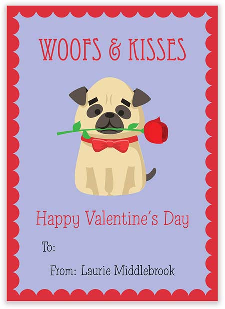 Valentine's Day Exchange Cards by PicMe Prints (Woofs and Kisses) Valentine's Day Exchange Cards by PicMe Prints (Woofs and Kisses)