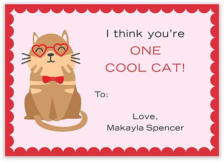 Valentine's Day Exchange Cards by PicMe Prints (Cool Cat Kitty) Valentine's Day Exchange Cards by PicMe Prints (Cool Cat Kitty)