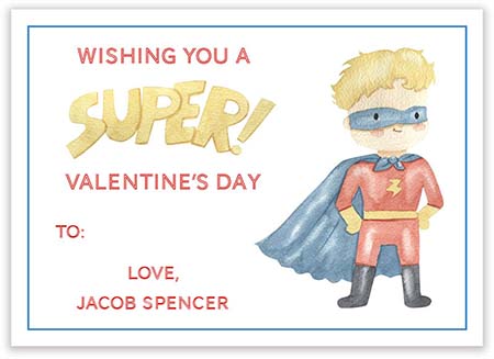 Valentine's Day Exchange Cards by PicMe Prints (Super Boy) Valentine's Day Exchange Cards by PicMe Prints (Super Boy)