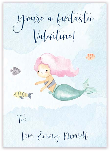 Valentine's Day Exchange Cards by PicMe Prints (Fintastic Mermaid) Valentine's Day Exchange Cards by PicMe Prints (Fintastic Mermaid)