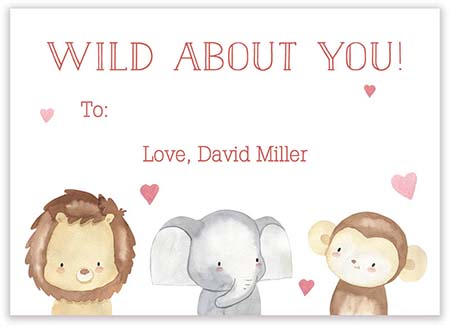 Valentine's Day Exchange Cards by PicMe Prints (Wild Animals) Valentine's Day Exchange Cards by PicMe Prints (Wild Animals)