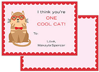 Valentine's Day Exchange Cards by PicMe Prints (Cool Cat Kitty)