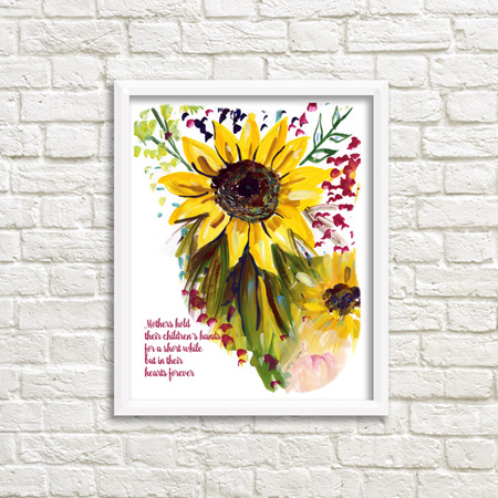 Framable Art Prints by Michele Pulver/Another Creation - Mother Sunflower