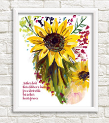 Framable Art Prints by Michele Pulver/Another Creation - Mother Sunflower