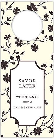 Personalized Wine Bottle Tags by Three Bees (Simple Floral Blossoms)