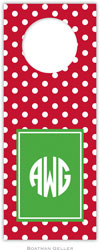 Personalized Wine Bottle Tags by Boatman Geller (Polka Dot Cherry)