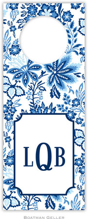 Personalized Wine Bottle Tags by Boatman Geller (Classic Floral Blue) Personalized Wine Bottle Tags by Boatman Geller (Classic Floral Blue)