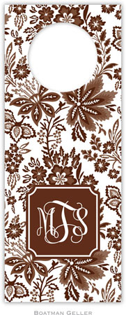 Personalized Wine Bottle Tags by Boatman Geller (Classic Floral Brown Preset) Personalized Wine Bottle Tags by Boatman Geller (Classic Floral Brown Preset)