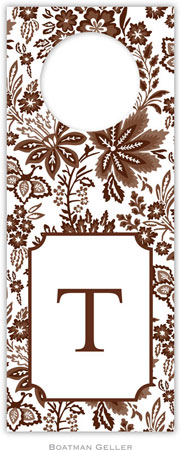 Personalized Wine Bottle Tags by Boatman Geller (Classic Floral Brown) Personalized Wine Bottle Tags by Boatman Geller (Classic Floral Brown)