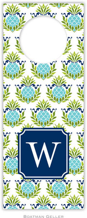 Personalized Wine Bottle Tags by Boatman Geller (Pineapple Repeat Teal Preset) Personalized Wine Bottle Tags by Boatman Geller (Pineapple Repeat Teal Preset)