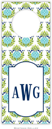 Personalized Wine Bottle Tags by Boatman Geller (Pineapple Repeat Teal) Personalized Wine Bottle Tags by Boatman Geller (Pineapple Repeat Teal)