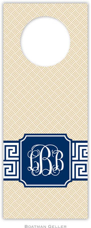 Personalized Wine Bottle Tags by Boatman Geller (Greek Key Band Navy Preset) Personalized Wine Bottle Tags by Boatman Geller (Greek Key Band Navy Preset)