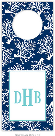 Personalized Wine Bottle Tags by Boatman Geller (Coral Repeat Navy) Personalized Wine Bottle Tags by Boatman Geller (Coral Repeat Navy)