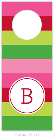 Personalized Wine Bottle Tags by Boatman Geller (Bold Stripe Pink & Green) Personalized Wine Bottle Tags by Boatman Geller (Bold Stripe Pink & Green)