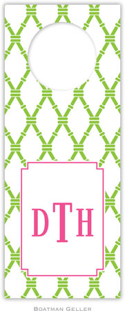 Personalized Wine Bottle Tags by Boatman Geller (Bamboo Green & Raspberry) Personalized Wine Bottle Tags by Boatman Geller (Bamboo Green & Raspberry)