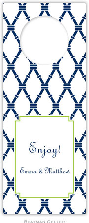Personalized Wine Bottle Tags by Boatman Geller (Bamboo Navy & Green) Personalized Wine Bottle Tags by Boatman Geller (Bamboo Navy & Green)