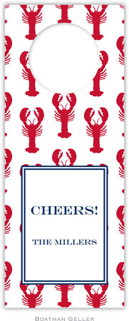 Personalized Wine Bottle Tags by Boatman Geller (Lobsters Red) Personalized Wine Bottle Tags by Boatman Geller (Lobsters Red)
