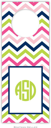 Personalized Wine Bottle Tags by Boatman Geller (Chevron Pink Navy & Lime) Personalized Wine Bottle Tags by Boatman Geller (Chevron Pink Navy & Lime)