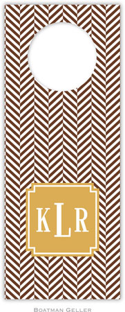 Personalized Wine Bottle Tags by Boatman Geller (Herringbone Chocolate Preset) Personalized Wine Bottle Tags by Boatman Geller (Herringbone Chocolate Preset)