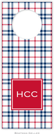 Personalized Wine Bottle Tags by Boatman Geller (Miller Check Navy & Red Preset) Personalized Wine Bottle Tags by Boatman Geller (Miller Check Navy & Red Preset)
