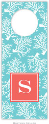 Personalized Wine Bottle Tags by Boatman Geller (Coral Repeat Teal Preset)