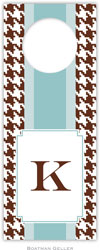 Personalized Wine Bottle Tags by Boatman Geller (Alex Houndstooth Chocolate)