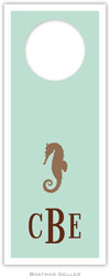 Personalized Wine Bottle Tags by Boatman Geller (Seahorse)