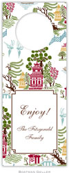 Personalized Wine Bottle Tags by Boatman Geller (Chinoiserie Autumn)