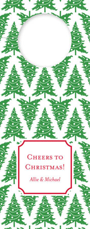 Personalized Wine Bottle Tags by Boatman Geller - Vintage Trees Personalized Wine Bottle Tags by Boatman Geller - Vintage Trees