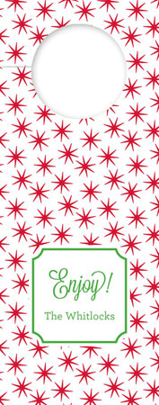 Personalized Wine Bottle Tags by Boatman Geller - Festive Stars Personalized Wine Bottle Tags by Boatman Geller - Festive Stars